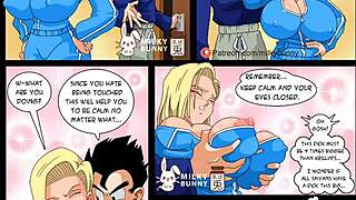 Gohan Fucks Big Tits Mom in Steamy Lesbian Creampie Comic Adventure