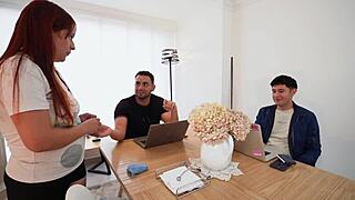 hey milf tell me how those college studs fuck you in hot threesome