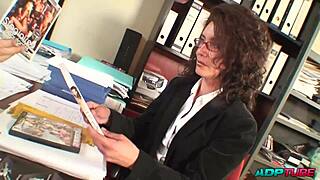 mature slut bent over anal fucked rough office interview