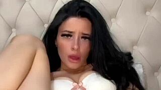 horny american college coed brunette squirts hard on webcam toys pov orgasm reality