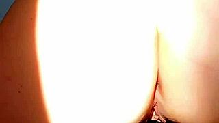 mature blonde grinds wet shaved pussy flashing homemade heaven