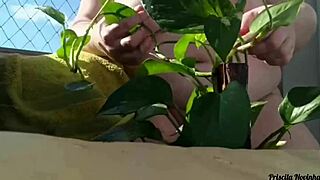 watering plants naked on balcony for all to see?