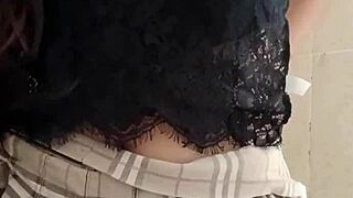 college girl caught stroking wet pussy in shower wanna join?