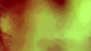 detailed deep navel exploration with her sexy natural tits and belly massage