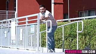 pervy stepbro spies on stepsis feet gets rock hard monster cock out 😈👣