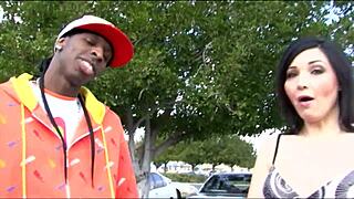 Brunette MILF Devours Big Black Monster Cock Facial Cumshot