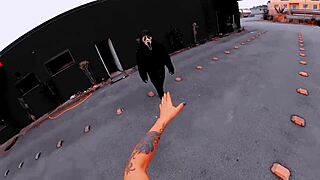 Hot BBW MILF Pounded Hard by Halloween Intruder!