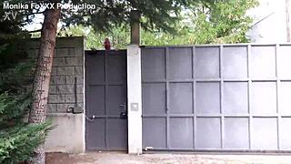 Monika Fox Delivers Crazy Street Sloppy Deepthroat With Passerby!