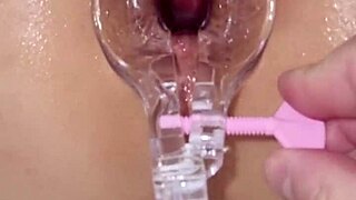 Girlfriend's Fat Ass Gaped in Long Anal Stretching Humiliation Session