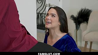 Stepsis Joins Stepmom Sucking My Cock in Taboo 3some