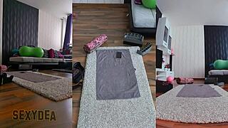 imagine her fat latina ass shaking naked during gym workout triple cam