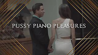 Petite Teen Alexis James Fingers Tight Pussy On Piano