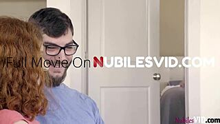 Abby Rains' Petite Slut Ride Behind Family Doors?