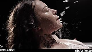 Tattooed whore anal creampie squirting cumflation Tabitha Poison