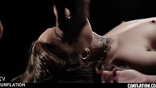 Tattooed whore anal creampie squirting cumflation Tabitha Poison