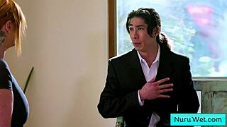 sexy big tit blonde milf lauren phillips explains nuru massage to david lee wet pussy tattoo boobs