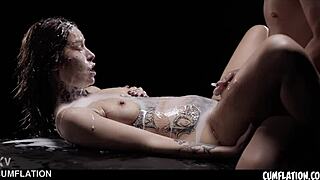 Tattooed whore anal creampie squirting cumflation Tabitha Poison