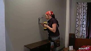 big natural tits cougar seduces virgin guy for first wild fuck alone at home 🔥😈