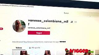tiktok vanessa colombiana slut bangs black cock rough