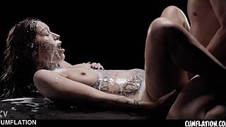 Tattooed whore anal creampie squirting cumflation Tabitha Poison