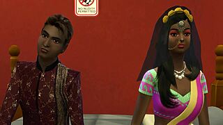 after the wedding this shy indian bride loses her virginity in the bathroom with big cock fisting and licking