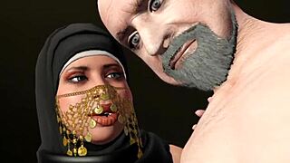 old man pounds big tits hijab slut and shemale orgy anal doggystyle