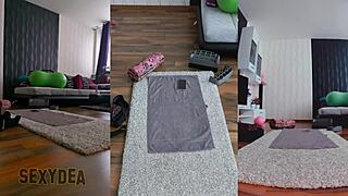 imagine her fat latina ass shaking naked during gym workout triple cam