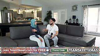 virgin hijab girl learns sex from coach blowjob cowgirl doggystyle