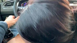 Risky Public Car Blowjob Fuck Handjob Close-Up Orgasm POV