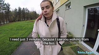 Hey russian student, wanna fuck your shaved pussy in the stairwell?