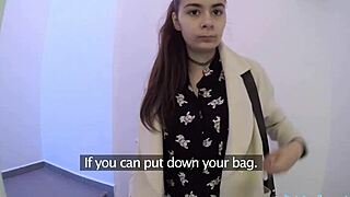 Hey russian student, wanna fuck your shaved pussy in the stairwell?