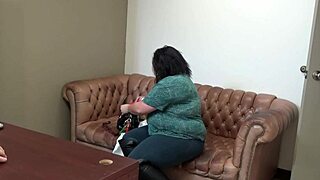 mia marks casting on sofa, her tight bbw tits begging for college cock?