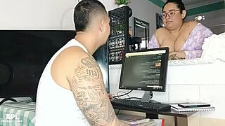 so i made a deal with my busty stepmom to handle my throbbing cock and filled her huge tits with creampie full story here