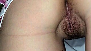 My stepsis cleans my room panty-less, her pussy dripping wet already