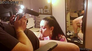 bts smokin hot black lynn chokes deepthroats my huge cock swallows cum mouthful pov