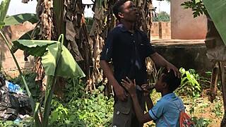 Skinny Slut in Skirt Begs for Cock Before Class